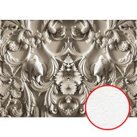 Фреска Ortograf 3D 33216 Фактура бархат FX Флизелин (3,8*2,7) Белый/Бежевый, Вензель — фото 1, Фрески