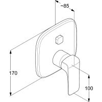 Товар: Смеситель для душа Kludi Ameo 416590575 Хром - фото 2 Смеситель для душа Kludi Ameo 416590575 Хром — фото 2, Смесители