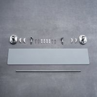 Стеклянная полка Ростовская Мануфактура Сантехники A8020 Хром — фото 4, Полки для ванной и душа