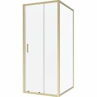 Душевой уголок Niagara Nova 100х100 NG-42-10AG-A100G профиль Холодное золото стекло прозрачное — фото 1, Душевые уголки