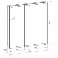 Зеркальный шкаф Континент Reflex LED 80 МВК027 с подсветкой Белый — фото 13, Зеркальные шкафы в ванную