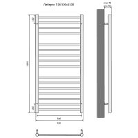 Водяной полотенцесушитель Aquatek Либерти П16 500x1100 AQ RR1610BL Черный муар — фото 14, Водяные полотенцесушители