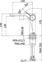 Смеситель для раковины Paffoni Rock RO071ST Сталь — фото 5, Смесители для раковины