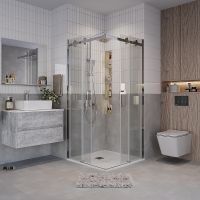 Товар: Душевой уголок Grossman Classic 100х100 300.K33.04.1010.10.00 профиль Хром стекло прозрачное - фото 4 Душевой уголок Grossman Classic 100х100 300.K33.04.1010.10.00 профиль Хром стекло прозрачное — фото 4, Душевые уголки