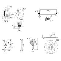 Душевая система Whitecross Y brushed nickel YSET12TOPNIB Брашированный никель — фото 11, Душевое оборудование. Душевая программа