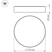 Товар: Накладной светильник Arlight Rondo 022905(2) Белый Черный - фото 6 Накладной светильник Arlight Rondo 022905(2) Белый Черный — фото 6, Светильники