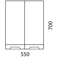 Подвесной шкаф Corozo Лея 55 SD-00000397 Белый — фото 5, Мебель для ванной