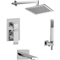 Душевая система Paffoni Elle KITEL019CR120 Хром — фото 1, Встраиваемые душевые комплекты