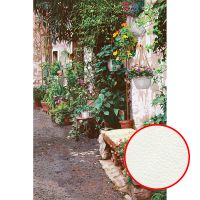 Фреска Ortograf Городской пейзаж живопись 11547 Фактура флок FLK Флизелин (1,8*2,7) Зеленый/Бежевый, Цветы/Живопись — фото 1, Фрески