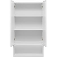 Товар: Подвесной шкаф Brevita Vega 60 VEG-08060-011 над стиральной машиной Белый матовый Золото - фото 5 Подвесной шкаф Brevita Vega 60 VEG-08060-011 над стиральной машиной Белый матовый Золото — фото 5, Мебель для ванной