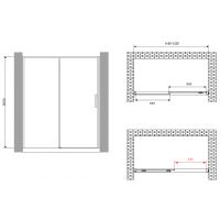 Товар: Душевая дверь Abber Komfort 120 AG93120B профиль Черный стекло прозрачное - фото 3 Душевая дверь Abber Komfort 120 AG93120B профиль Черный стекло прозрачное — фото 3, Душевые двери в нишу