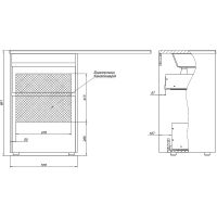 Тумба под раковину Aquanet Токио 120 333648 Дуб веллингтон — фото 14, Тумбы под раковину