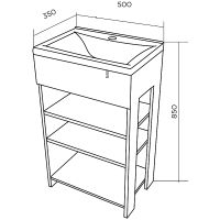 Товар: Тумба с раковиной 1MarKa Revo 50H У98621 Дуб сонома - фото 3 Тумба с раковиной 1MarKa Revo 50H У98621 Дуб сонома — фото 3, Тумбы с раковиной