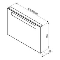 Зеркало Ravak Classic 70 X000000308 с подсветкой Береза — фото 2, Зеркала в ванную комнату