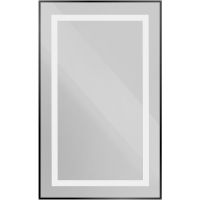 Зеркало BelBagno Kraft 50 SPC-KRAFT-500-800-SENS-NERO с подсветкой Черное с сенсорным выключателем — фото 1, Зеркала в ванную комнату