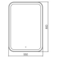 Зеркало Abber See 55 AG6105S с подсветкой с сенсорным выключателем и диммером — фото 3, Зеркала в ванную комнату
