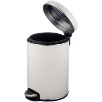 Ведро для мусора Geralis V-PWH-S Punto Белое, кант Хром, 8 л — фото 2, Мусорные ведра