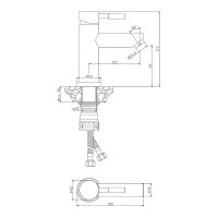 Товар: Смеситель для раковины Olive's Balear 13100BLB Черный матовый - фото 3 Смеситель для раковины Olive's Balear 13100BLB Черный матовый — фото 3, Смесители