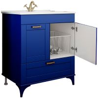 Тумба под раковину Sanflor Ванесса 75/2 С000005883 Индиго — фото 2, Мебель для ванной