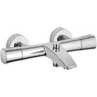 Смеситель для ванны Kludi Zenta 351010538 с термостатом Хром — фото 1, Смесители