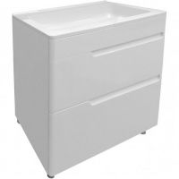 Тумба с раковиной Эстет Kare Luxe 80 ФР-00005719 Белая — фото 1, Тумбы с раковиной