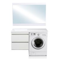 Тумба под раковину Style Line Даллас Люкс Plus 120 СС-00002351 подвесная Белая — фото 6, Мебель для ванной