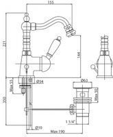 Смеситель для биде Cezares Elite ELITE-BSM2-02-Bi Бронза — фото 2, Смесители