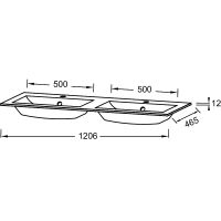 Раковина Jacob Delafon Sherwood EB1831RU-DE1 двойная Белая матовая — фото 3, Раковины встраиваемые сверху