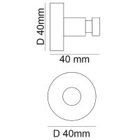 Крючок Webert Rimini RI510401010 Золото — фото 2, Крючки для полотенец