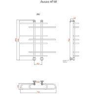 Водяной полотенцесушитель Тругор Логика НП 80x60 Хром — фото 4, Водяные полотенцесушители