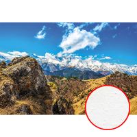 Фреска Ortograf Горы 30944 Фактура бархат FX Флизелин (4*2,7) Бежевый/Голубой, Горы/Пейзаж/Природа — фото 1, Фрески