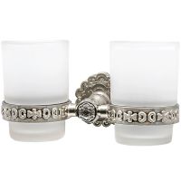 Стакан для зубных щеток Milacio Villena MC.904.SL двойной Серебро — фото 1, Стаканы для зубных щеток