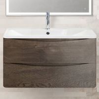 Тумба под раковину BelBagno ACQUA-800-2C-SO-RNG подвесная Robere Nature Grigio — фото 1, Тумбы под раковину