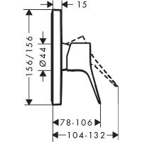 Смеситель для душа Hansgrohe Vivenis 75615670 Черный матовый — фото 2, Смеситель для душа