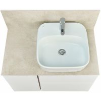 Столешница под раковину Aquaton Мишель 80 1A277203MIX40 с панелью Бежевая — фото 2, Столешницы под раковину