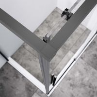 Товар: Душевой уголок Vincea Slim-N 140x80 VSR-4SN8014CLGM профиль Вороненая сталь стекло прозрачное - фото 4 Душевой уголок Vincea Slim-N 140x80 VSR-4SN8014CLGM профиль Вороненая сталь стекло прозрачное — фото 4, Душевые уголки