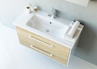 Тумба под раковину Aqwella 5 Stars Маями 60 Mai.01.06 подвесная Дуб сонома Белая — фото 3, Мебель для ванной