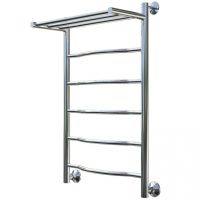 Водяной полотенцесушитель Тругор Лотос 1 П НП 60x50 с полкой Хром — фото 1, Водяные полотенцесушители