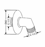 Шланговое подключение Kludi 6054005-00 Хром — фото 2, Шланговые подключения