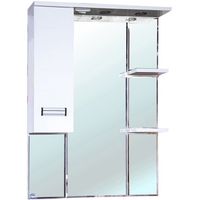 Зеркало со шкафом Bellezza Сиена 80 L 4613913002014 с подсветкой Белое — фото 1, Зеркальные шкафы в ванную