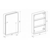 Зеркальный шкаф Континент Emotion 50 МВК128 с подсветкой Белый — фото 7, Зеркальные шкафы в ванную