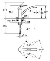 Смеситель для кухни Grohe Eurosmart 33281003 Хром — фото 11, Смесители
