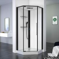 Душевая кабина Black&White Galaxy G8036 100x100 8036000 с гидромассажем — фото 2, Душевые кабины