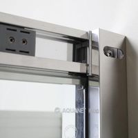 Душевой уголок Aquanet Delta NPE2142 100x100 радиальный профиль Хром, стекло прозрачное — фото 6, Душевые уголки четверть круга