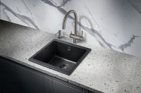 Кухонная мойка Milacio Leon 45 Cuarzo MC.77091 Черная матовая — фото 4, Кухонные мойки
