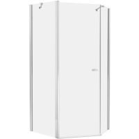 Душевой уголок New Trendy New Soleo Chrome 100х80 K-0739 профиль Хром стекло прозрачное — фото 1, Душевые уголки