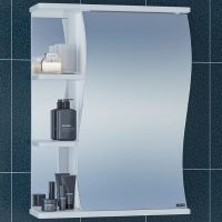 Зеркальный шкаф СанТа Волна 55 R 101010 Белый — фото 1, Зеркальные шкафы в ванную