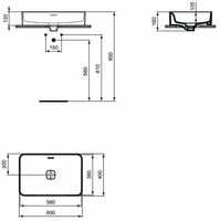 Раковина-чаша Ideal Standard Strada II Vessel 60 T299901 Euro White — фото 10, Раковины накладные