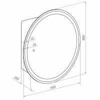 Зеркальный шкаф Континент Torneo White LED 60 МВК069 с подсветкой Белый — фото 13, Зеркальные шкафы в ванную
