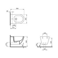 Биде Bocchi Taormina Arch 1121-005-0120 подвесное Черное глянцевое — фото 3, Биде